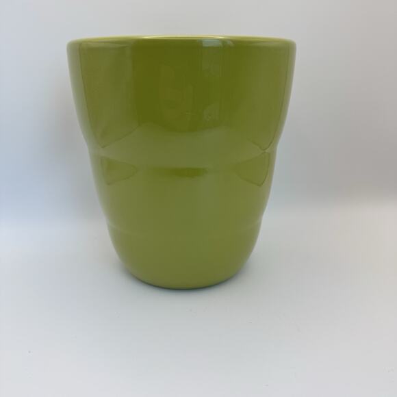 Pea Green Planter Made in Germany Ceramic Pot 5.25" Tall x 5" Wide - Picture 1 of 6